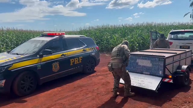 PRE apreende carga com 25 mil maços de cigarros que seria entregue em Umuarama