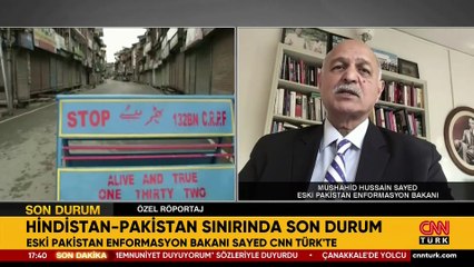 Pakistanlı eski Bakan, Hindistan gerilimindeki son durumu CNN TÜRK'te anlattı