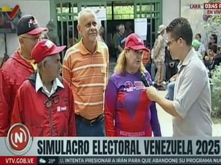 Pueblo larense participa en la fiesta democrática del Simulacro Electoral Venezuela 2025