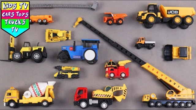 Learn Construction Vehicles Names & Uses | Educational Video for Kids | Kids TV Cars Toys Trucks Playdoh Videos