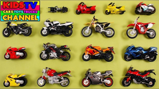 Lets Learn Colors Names in English with Motorbikes + More Fun Kids Videos