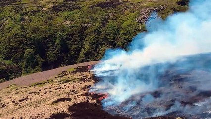 Ogden Moor Fire: Drone footage of wildfire by Milo74
