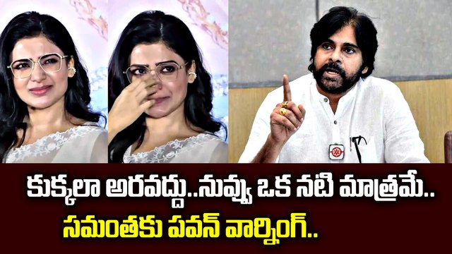 DCM Pawan Kalyan Sensational Comments On Samantha కుక్కలా అరవద్దు సమంత | Filmibeat Telugu