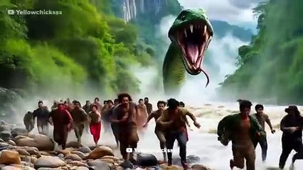 🐣🐥Chick_Rescuing_the_baby_👶_from_Anaconda🐍🐍