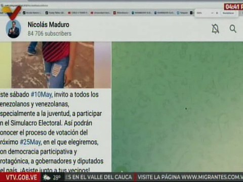 Pdte. Nicolás Maduro invita a todo el pueblo venezolano a participar en el simulacro electoral