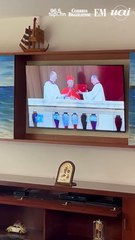 Veja reação dos seminaristas do Peru com o anúncio do novo papa