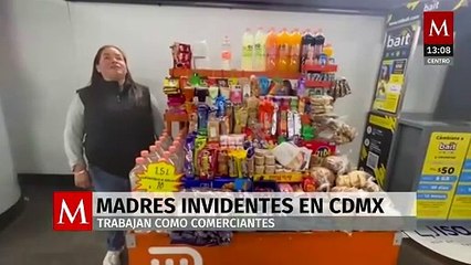 Madres invidentes trabajan como comerciantes en el metro de CdMx