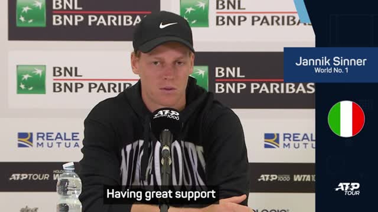 Sinner says crowd reception was the best he's ever had