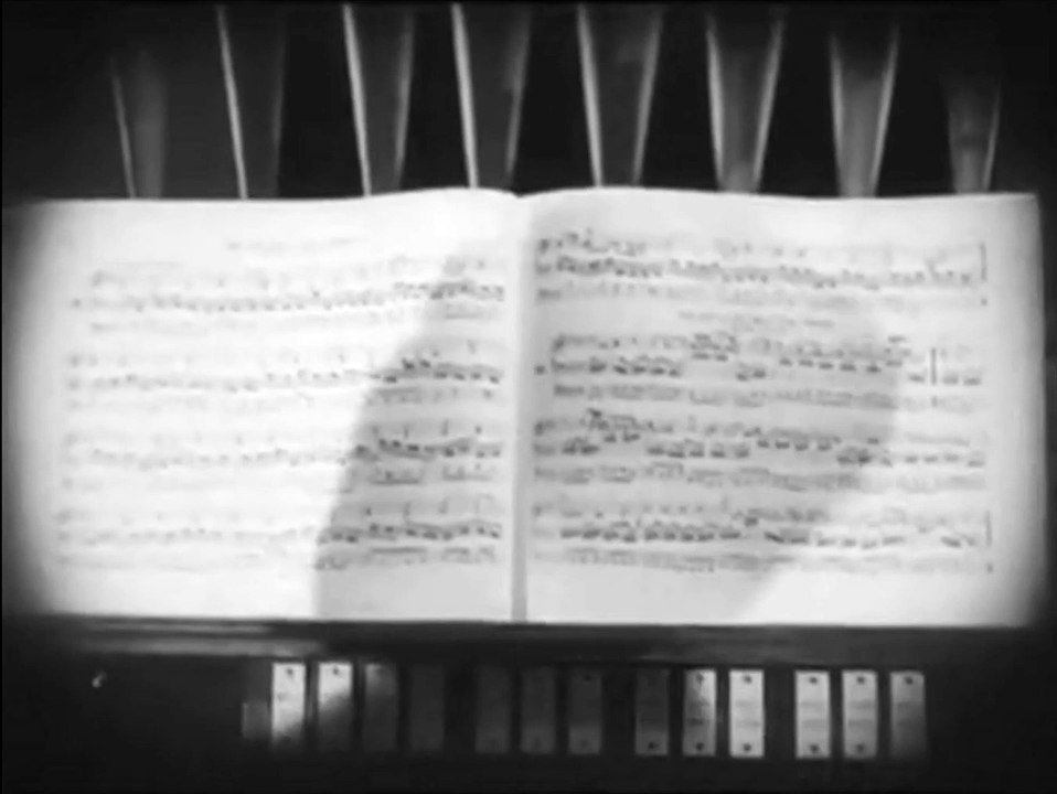 Dr. Jekyll at the organ playing Bach's "Ich ruf zu' dir" BWV 639