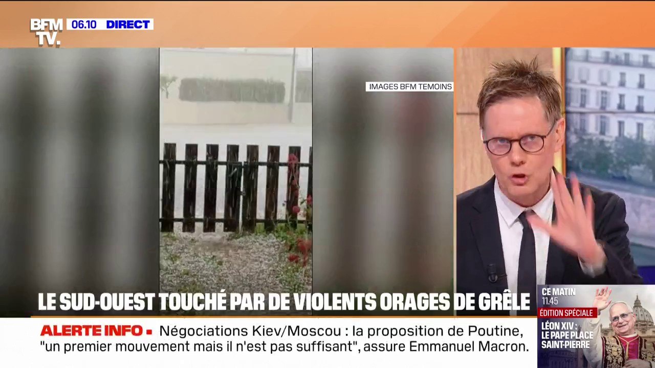 Le Sud-Ouest touché par de violents orages de grêle