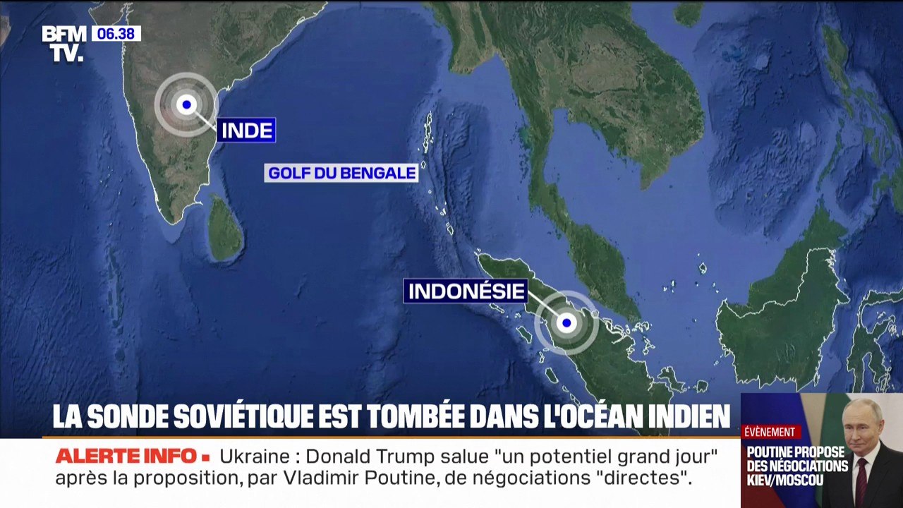 La sonde soviétique tombée ce samedi dans l'océan indien