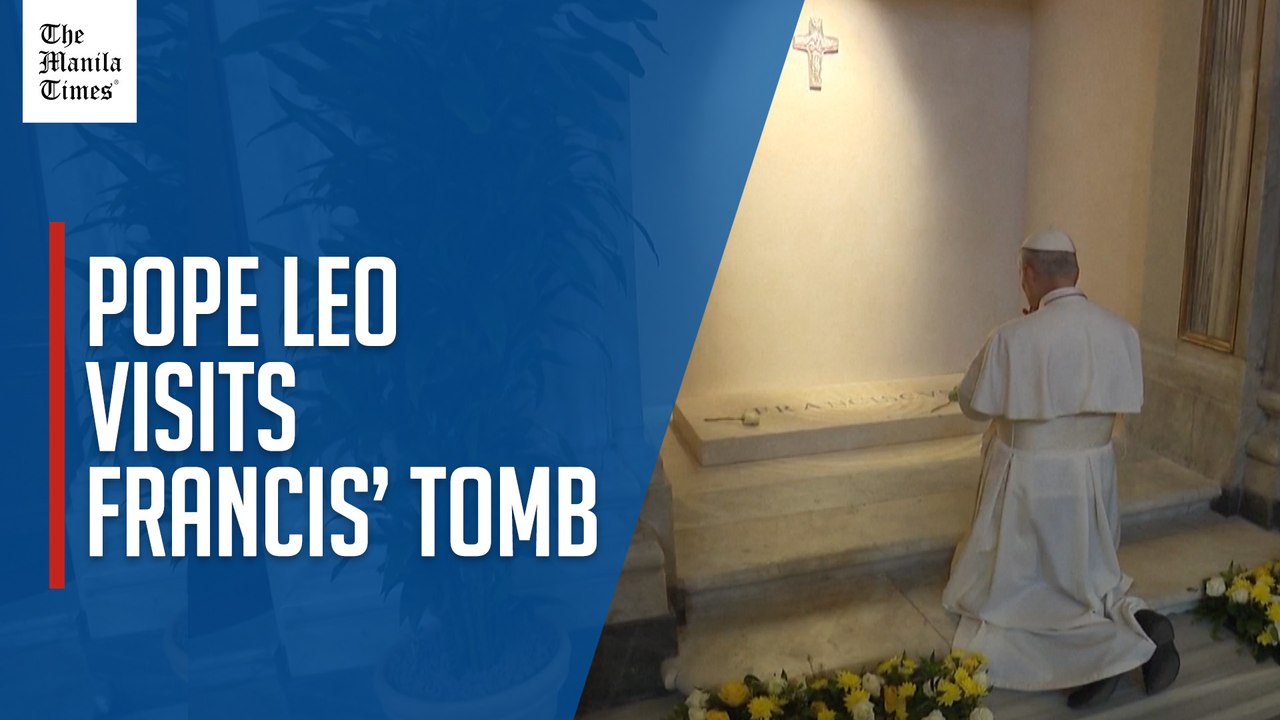 Pope Leo visits Pope Francis' tomb and Marian shrine on first trip outside Vatican
