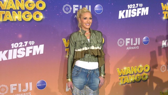 Gwen Stefani attends iHeartRadio's 102.7 KIIS FM Wango Tango 2025 green carpet