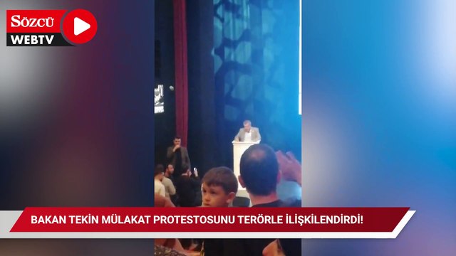 Bakan Tekin mülakat protestosunu terörle ilişkilendirdi! Açlık grevine başlayacak...