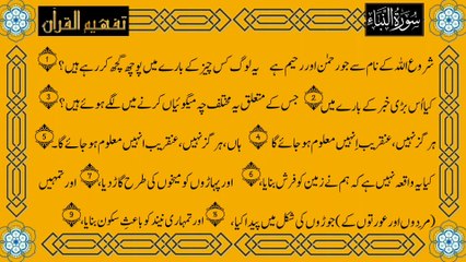 Surah An-Naba'(سورة النبأ ترجمعہ) Only Turjma Tafheem Ul Quran
