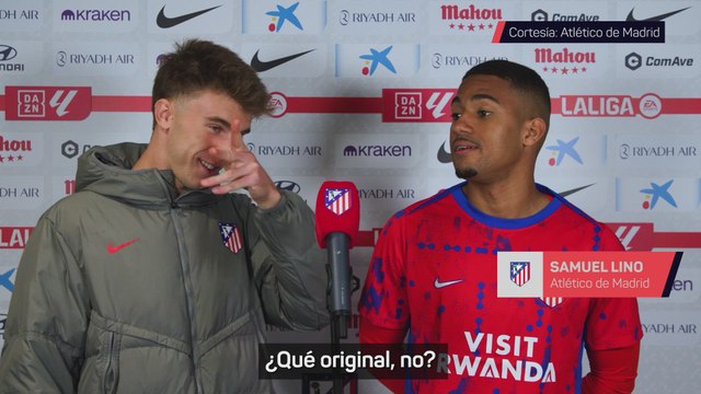 Pablo Barrios celebra sus 100 partidos con el Atlético de Madrid