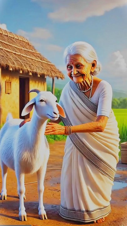 Grandma have a goat with give lot of gold . #animals #firebrigade😱 #facebookviral #jalpari #foryouシ #BunnyAdventure #trend #amazingfacts #animation #indian #bestoftheday #trending #explore  #cartoon #Amazing #shorts #AI #duck #animals @follwer