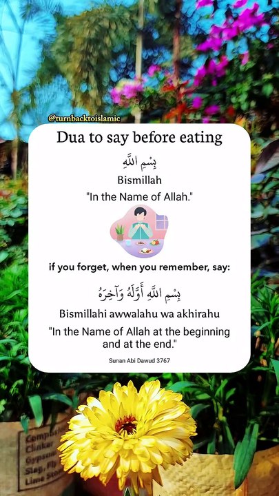Dua To Say Before Eating_144p
