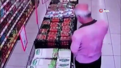 Market hırsızı iş başında! Muz alacaktı cüzdanından oldu