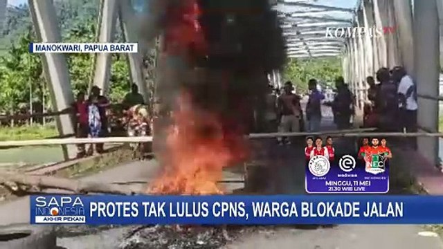 Protes Tak Lulus CPNS, Warga Blokade Jalan Trans Papua Barat Kawasan Manokwari