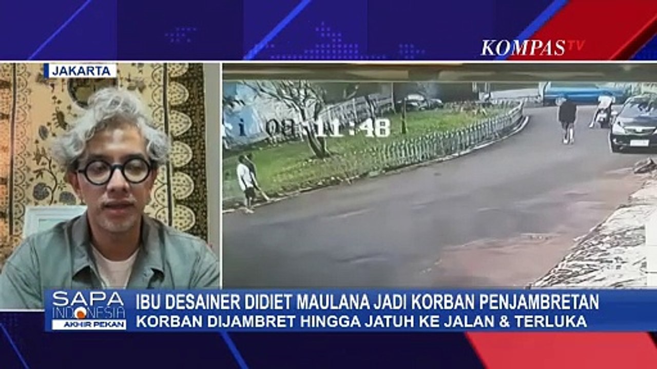 Rekaman CCTV Ibu Desainer Didiet Maulana Jadi Korban Penjambretan saat Olahraga Pagi