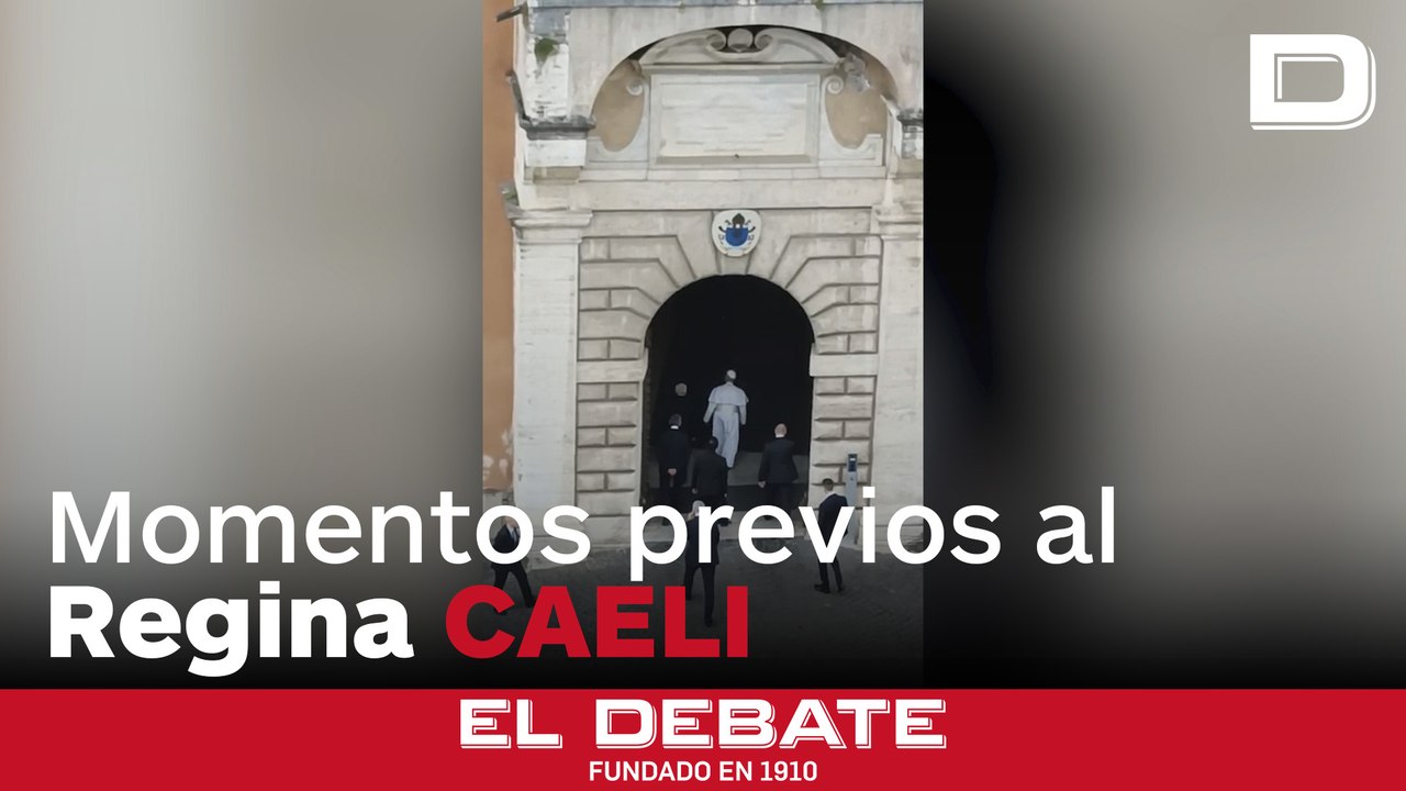 El Papa León XIV en los momentos previos al rezo del Regina Caeli