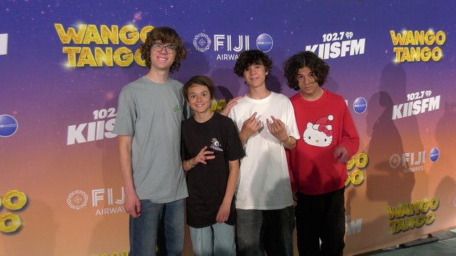 SoCal rock band TRUEBLOOD attends iHeartRadio's 102.7 KIIS FM Wango Tango 2025 green carpet