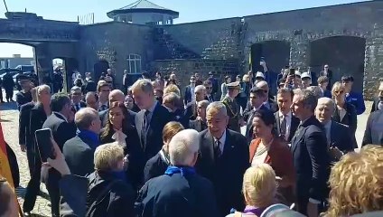 Los reyes llegan a Mauthausen para la conmemoración de su liberación