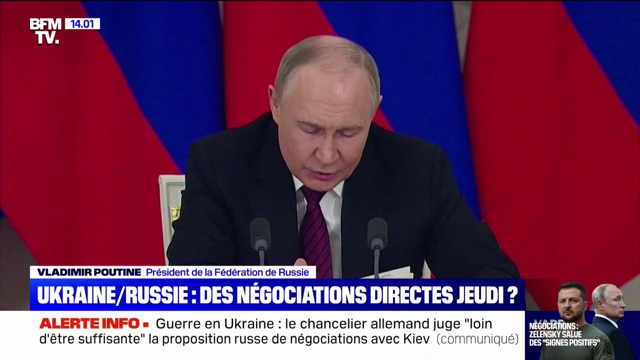 Guerre en Ukraine: Vladimir Poutine souhaite reprendre des négociations directes avec Kiev