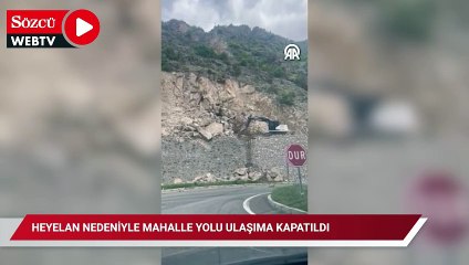 Gümüşhane'de heyelan nedeniyle mahalle yolu ulaşıma kapatıldı