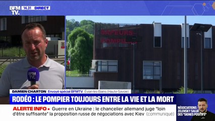 Rodéo urbain à Évian: le pronostic vital du pompier percuté est toujours engagé