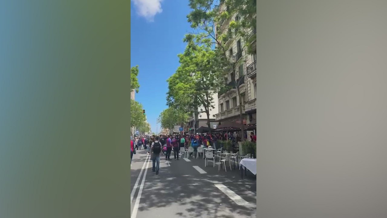 Cánticos de "Laporta, hijo de puta" de los Boixos Nois antes del Clásico