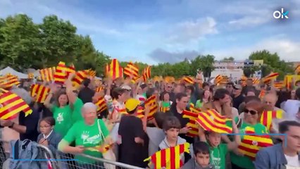 Gritos de "¡Español el que no bote!" en una diada independentista en Mallorca