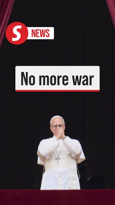 Pope Leo XIV in first Sunday message: No more war!
