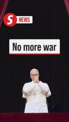 Pope Leo XIV in first Sunday message: No more war!