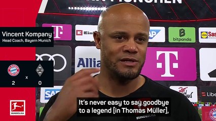 Muller received the 'perfect' send-off - Kompany
