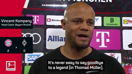 Muller received the 'perfect' send-off - Kompany