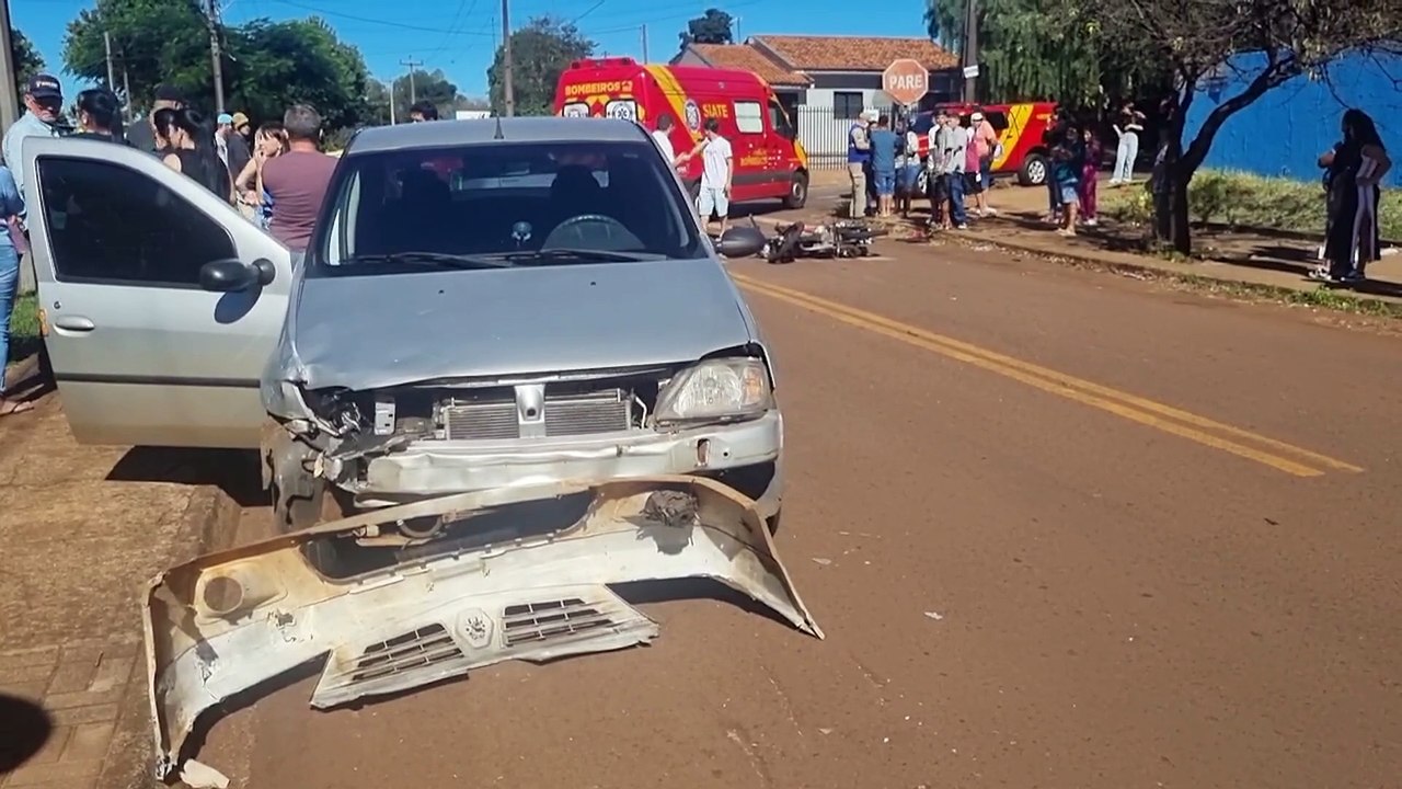 Motociclista sofre ferimentos graves após acidente no bairro Cataratas
