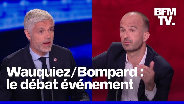 Budget, international, immigration: le débat en intégralité entre Manuel Bompard (LFI) et Laurent Wauquiez (LR)