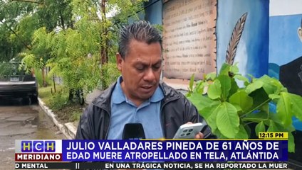 ¡Lamentable! Arrollado pierde la vida un anciano en Tela, Atlántida