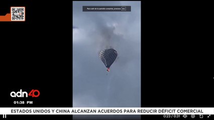 🚨¡Última Hora! Muere una persona al arrojarse de globo aerostático que se incendiaba.