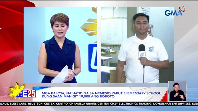 Mga balota, naihatid na sa Nemesio Yabut Elementary School kung saan mahigit 19,000 ang boboto | Eleksyon 2025