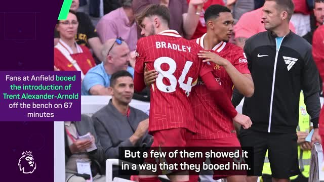 'Fans are entitled to their own opinion' - Slot on Trent boos