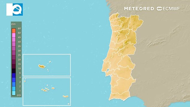 .Chuva continuará nestas regiões de Portugal nos próximos dias