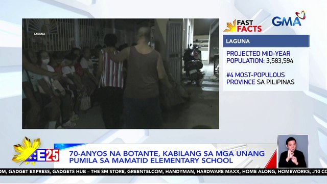 70-anyos na botante, kabilang sa mga unang pumila sa Mamatid Elementary School | Eleksyon 2025