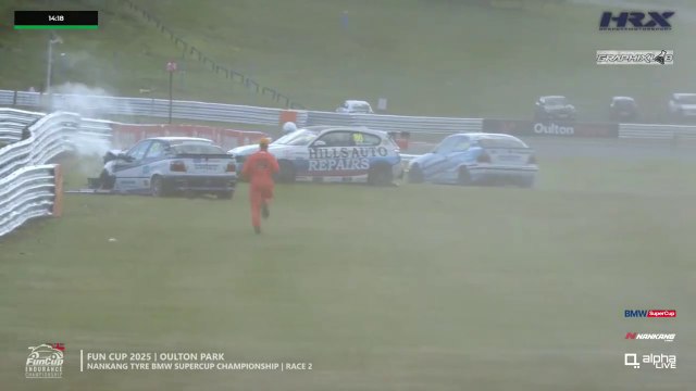 BMW Compact Cup 2025 Oulton Park Race 2 Start Pile Up