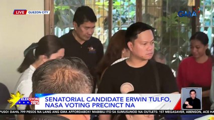 Senatorial candidate Erwin Tulfo, nasa voting precinct na | Eleksyon 2025