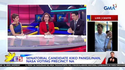 Senatorial candidate Kiko Pangilinan, nasa voting precinct na | Eleksyon 2025