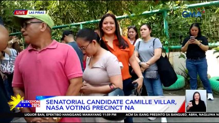 Senatorial candidate Camille Villar, nasa voting precinct na sa Las Piñas City | Eleksyon 2025