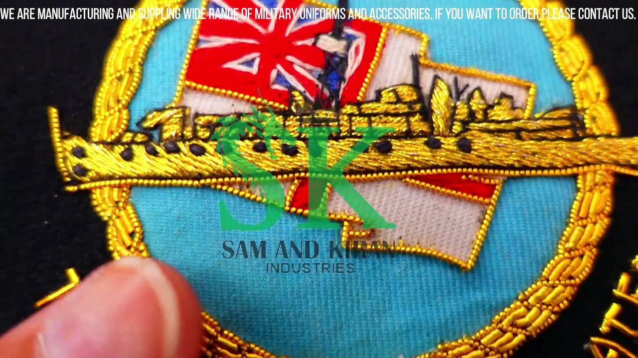 Uniform Blazer Badges Suppliers, Bullion Badge Supplier, Hand Embroidered Bullion Badges